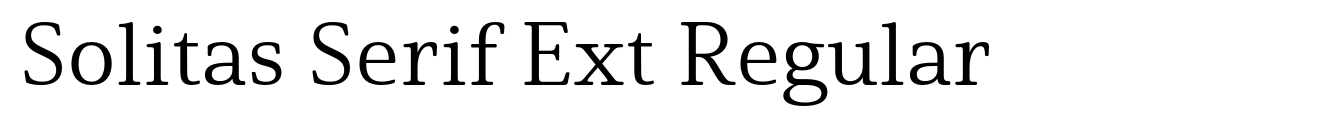 Solitas Serif Ext Regular